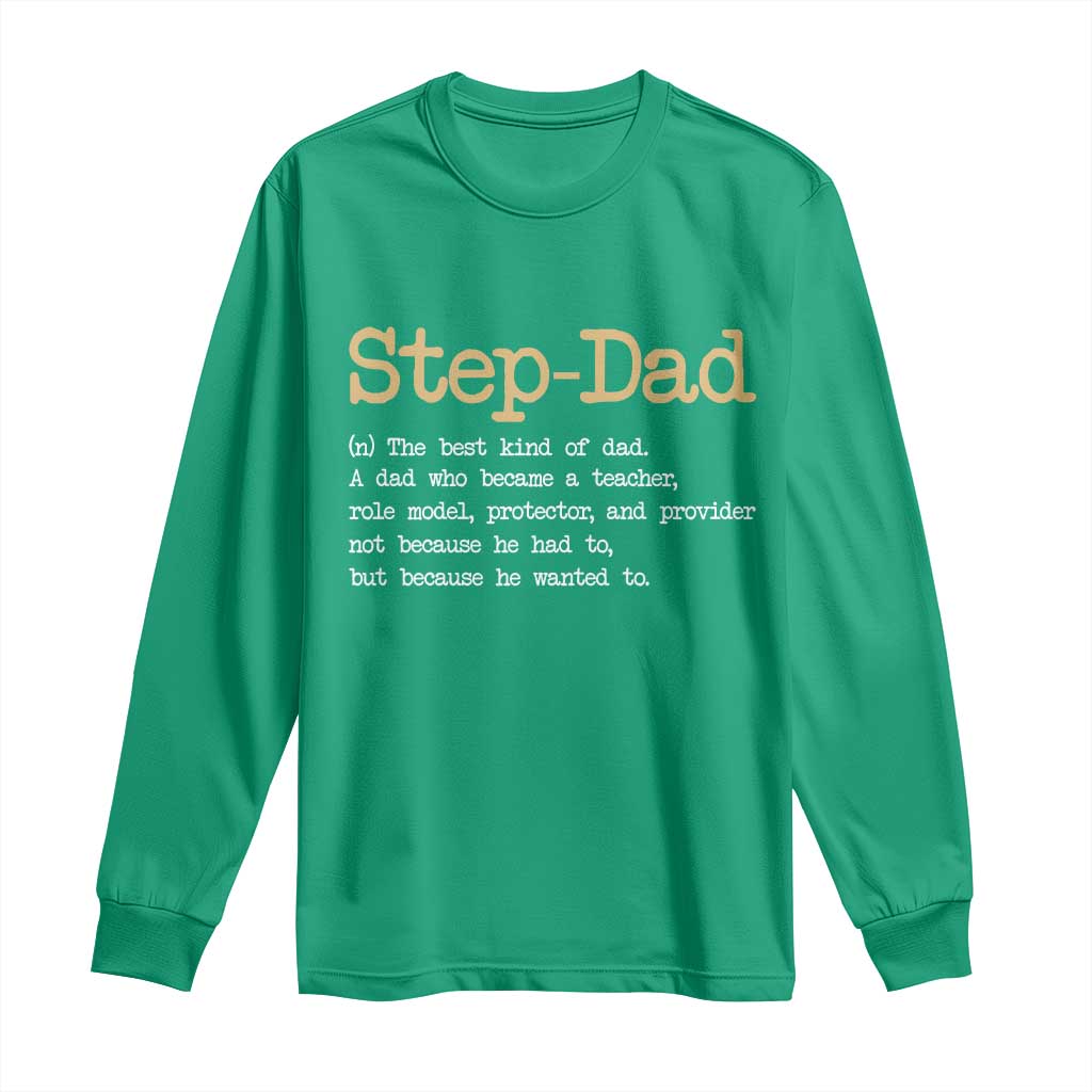 Stepdad Gifts Long Sleeve Shirt Step Dad Definition Bonus Dad Fathers Day