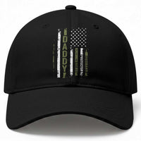 Daddy Husband Protector Hero Baseball Cap Fathers Day Vintage American Flag
