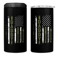 Daddy Husband Protector Hero 4 in 1 Can Cooler Tumbler Fathers Day Vintage American Flag
