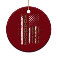 Daddy Husband Protector Hero Ceramic Ornament Fathers Day Vintage American Flag
