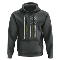 Daddy Husband Protector Hero Hoodie Fathers Day Vintage American Flag