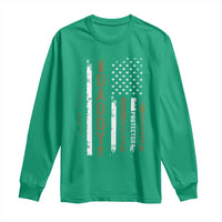 Daddy Husband Protector Hero Long Sleeve Shirt Fathers Day Vintage American Flag