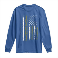 Daddy Husband Protector Hero Long Sleeve Shirt Fathers Day Vintage American Flag
