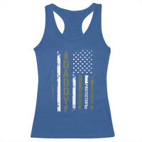 Daddy Husband Protector Hero Racerback Tank Top Fathers Day Vintage American Flag