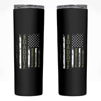 Daddy Husband Protector Hero Skinny Tumbler Fathers Day Vintage American Flag