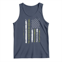 Daddy Husband Protector Hero Tank Top Fathers Day Vintage American Flag