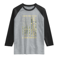 Funny Stepdad Raglan Shirt I Have Two Titles Dad And Bonus Dad Camo American Flag