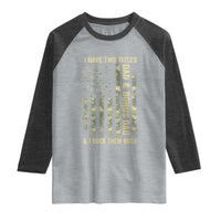 Funny Stepdad Raglan Shirt I Have Two Titles Dad And Bonus Dad Camo American Flag