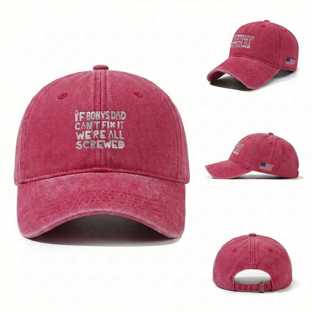 Funny Stepdad Gifts Washed Cotton Baseball Cap If Bonus Dad Cant Fix It Stepfather Fathers Day