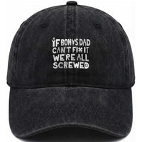 Funny Stepdad Gifts Washed Cotton Baseball Cap If Bonus Dad Cant Fix It Stepfather Fathers Day