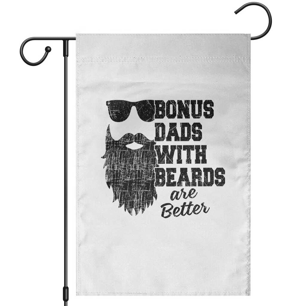 Bonus Dads With Beards Are Better Garden Flag Retro Step Dad Fathers Day