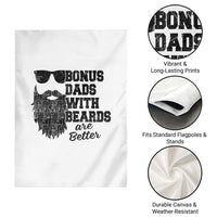 Bonus Dads With Beards Are Better Garden Flag Retro Step Dad Fathers Day