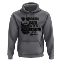 Bonus Dads With Beards Are Better Hoodie Retro Step Dad Fathers Day