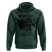 Bonus Dads With Beards Are Better Hoodie Retro Step Dad Fathers Day