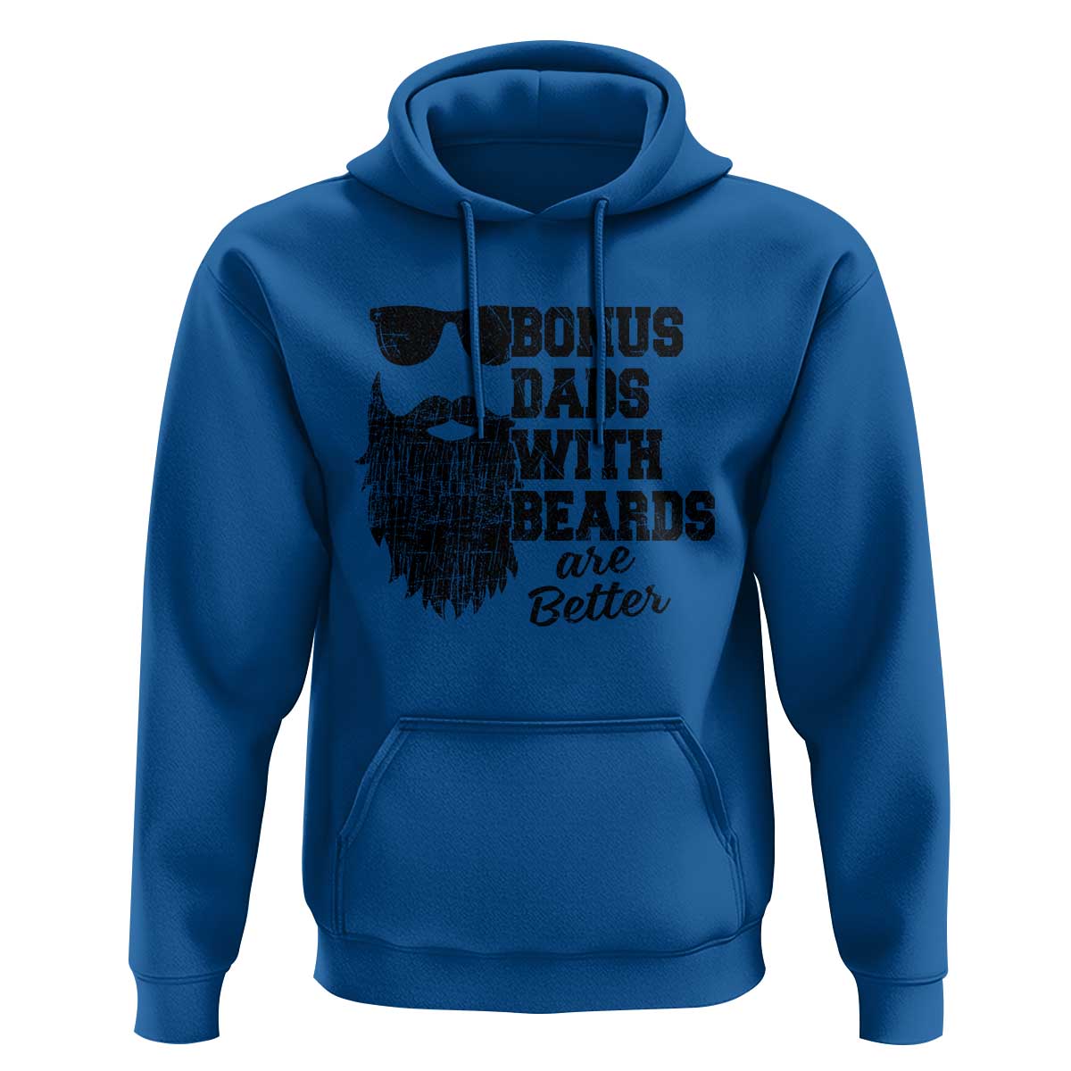Bonus Dads With Beards Are Better Hoodie Retro Step Dad Fathers Day