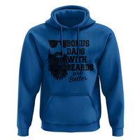 Bonus Dads With Beards Are Better Hoodie Retro Step Dad Fathers Day