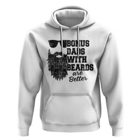 Bonus Dads With Beards Are Better Hoodie Retro Step Dad Fathers Day