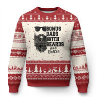 Bonus Dads With Beards Are Better Ugly Christmas Sweater Retro Step Dad Fathers Day