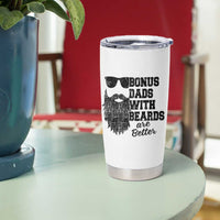 Bonus Dads With Beards Are Better Tumbler Cup Retro Step Dad Fathers Day