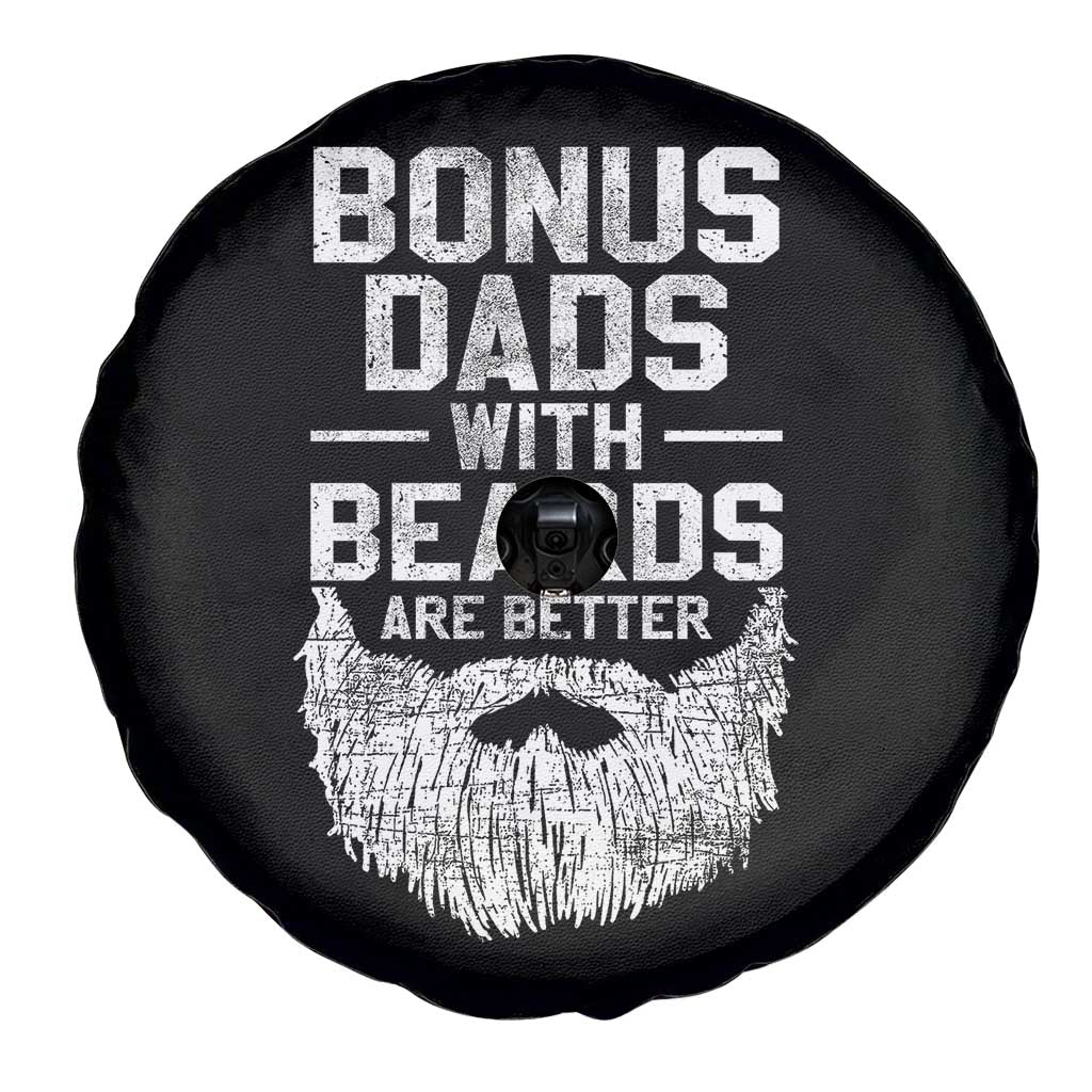 Bonus Dads With Beards Are Better Spare Tire Cover Funny Stepdad Stepfather Fathers Day