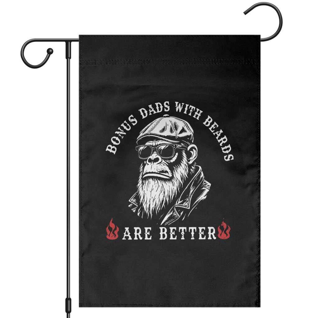 Bonus Dad Gifts Garden Flag Retro Bigfoot Stepdad With Beards Are Better