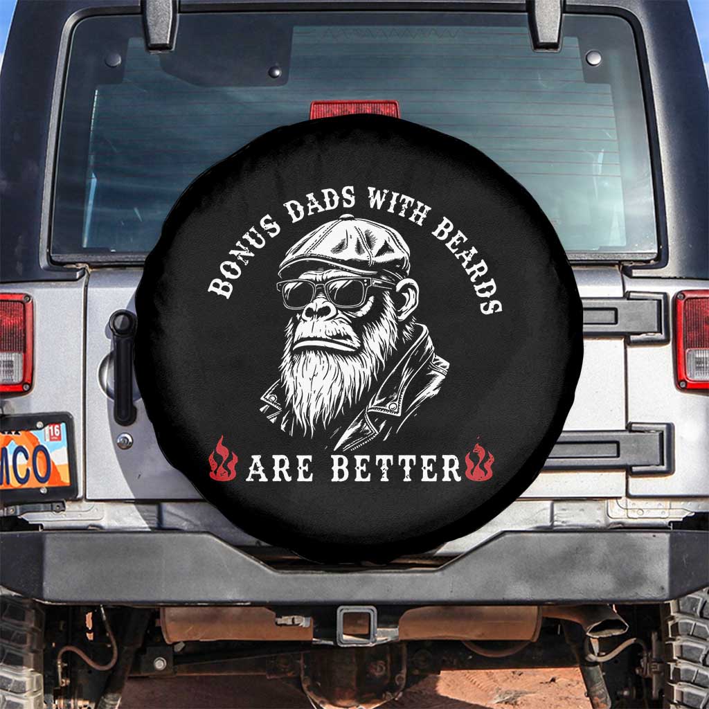 Bonus Dad Gifts Spare Tire Cover Retro Bigfoot Stepdad With Beards Are Better