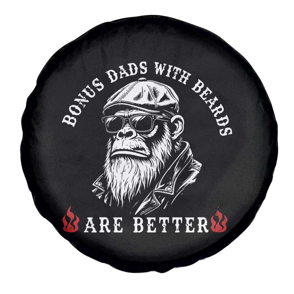 Bonus Dad Gifts Spare Tire Cover Retro Bigfoot Stepdad With Beards Are Better