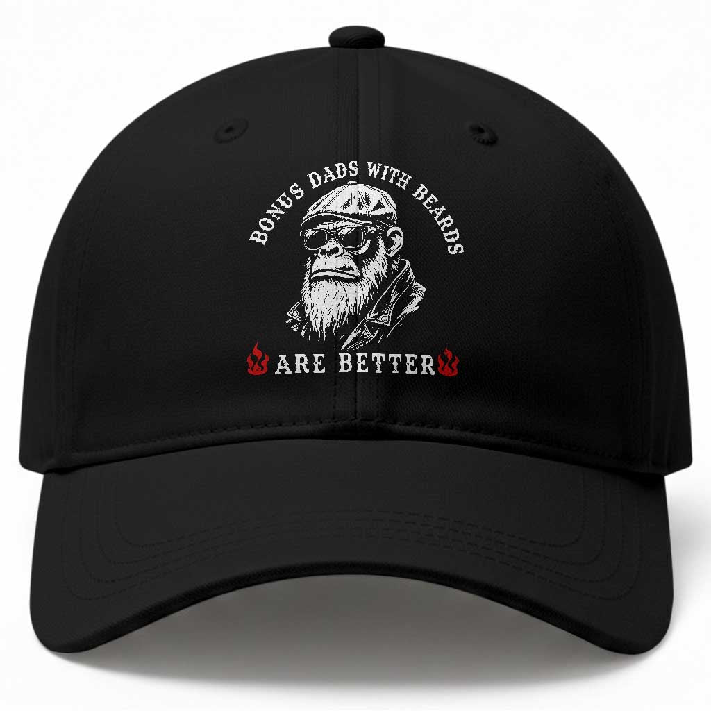 Bonus Dad Gifts Baseball Cap Retro Bigfoot Stepdad With Beards Are Better