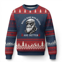 Bonus Dad Gifts Ugly Christmas Sweater Retro Bigfoot Stepdad With Beards Are Better