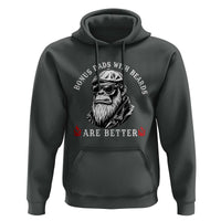 Bonus Dad Gifts Hoodie Retro Bigfoot Stepdad With Beards Are Better