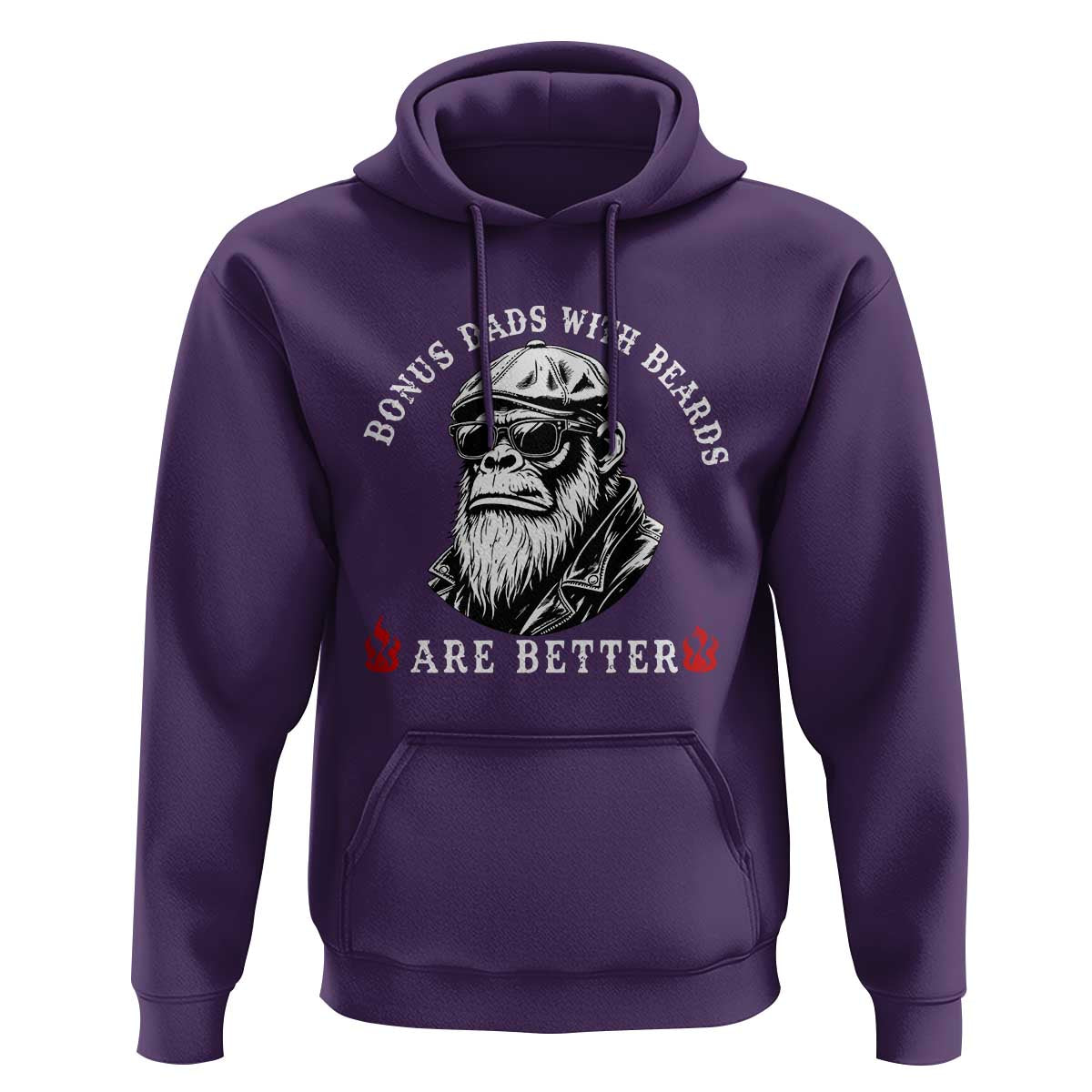 Bonus Dad Gifts Hoodie Retro Bigfoot Stepdad With Beards Are Better