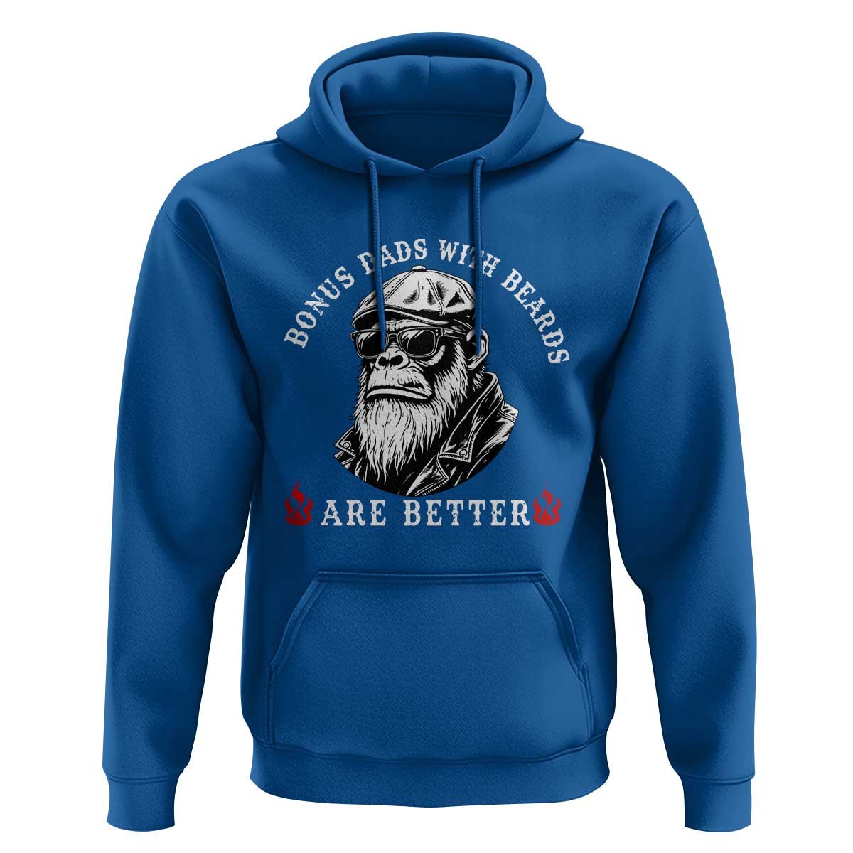 Bonus Dad Gifts Hoodie Retro Bigfoot Stepdad With Beards Are Better