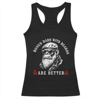 Bonus Dad Gifts Racerback Tank Top Retro Bigfoot Stepdad With Beards Are Better