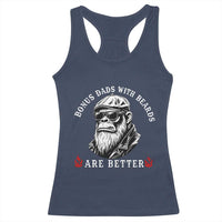 Bonus Dad Gifts Racerback Tank Top Retro Bigfoot Stepdad With Beards Are Better