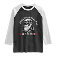Bonus Dad Gifts Raglan Shirt Retro Bigfoot Stepdad With Beards Are Better