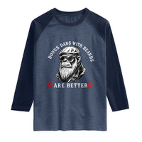 Bonus Dad Gifts Raglan Shirt Retro Bigfoot Stepdad With Beards Are Better