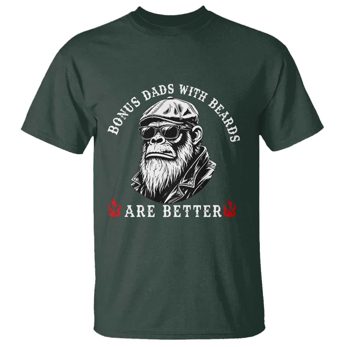 Bonus Dad Gifts T Shirt Retro Bigfoot Stepdad With Beards Are Better