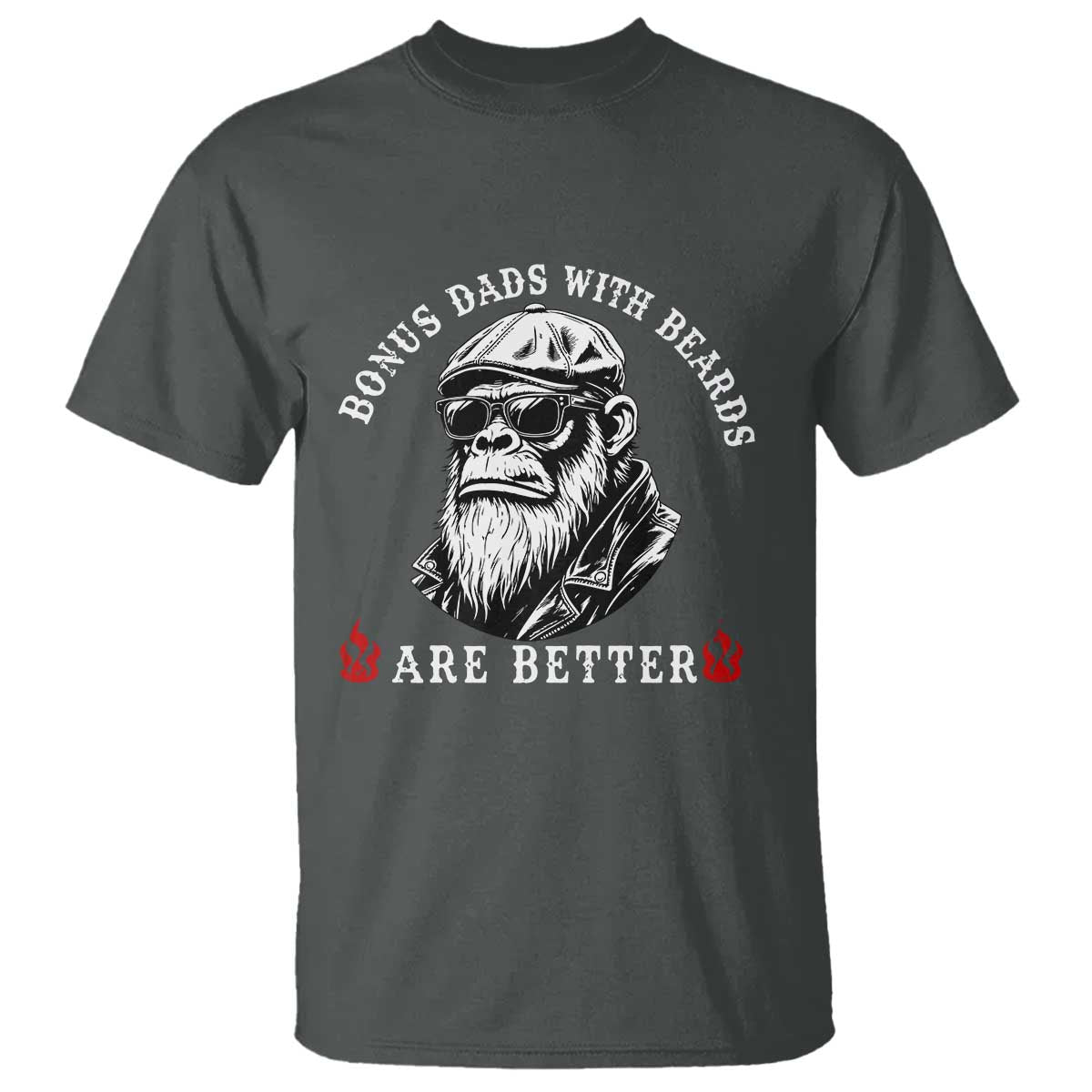 Bonus Dad Gifts T Shirt Retro Bigfoot Stepdad With Beards Are Better
