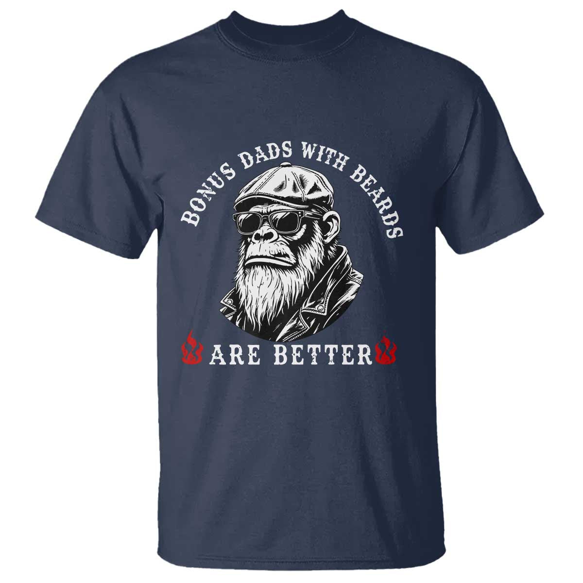 Bonus Dad Gifts T Shirt Retro Bigfoot Stepdad With Beards Are Better