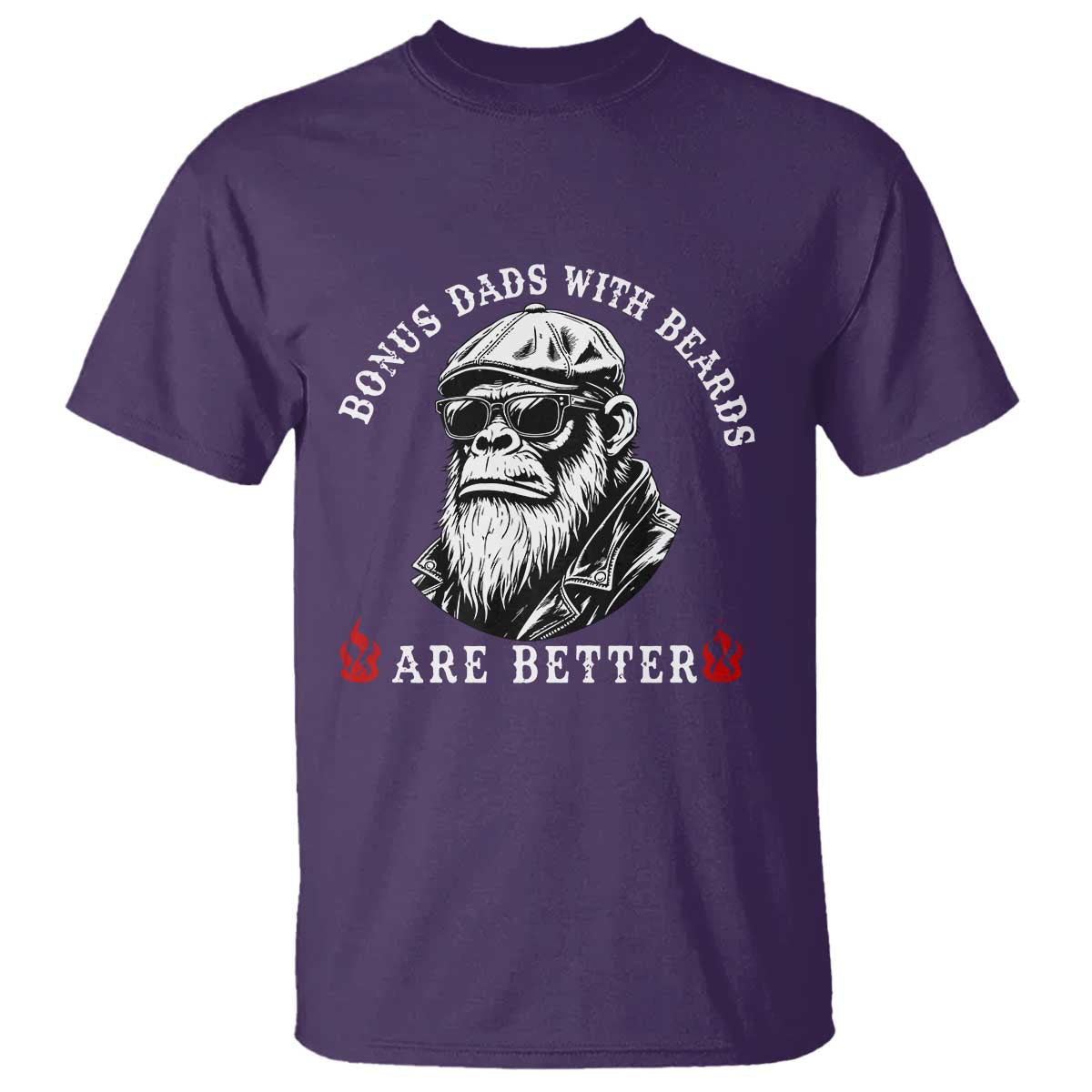 Bonus Dad Gifts T Shirt Retro Bigfoot Stepdad With Beards Are Better