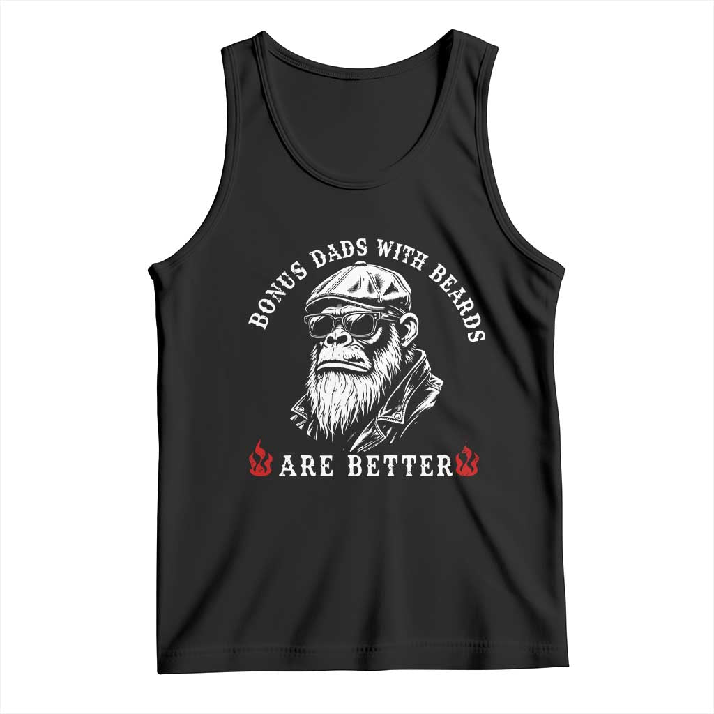 Bonus Dad Gifts Tank Top Retro Bigfoot Stepdad With Beards Are Better