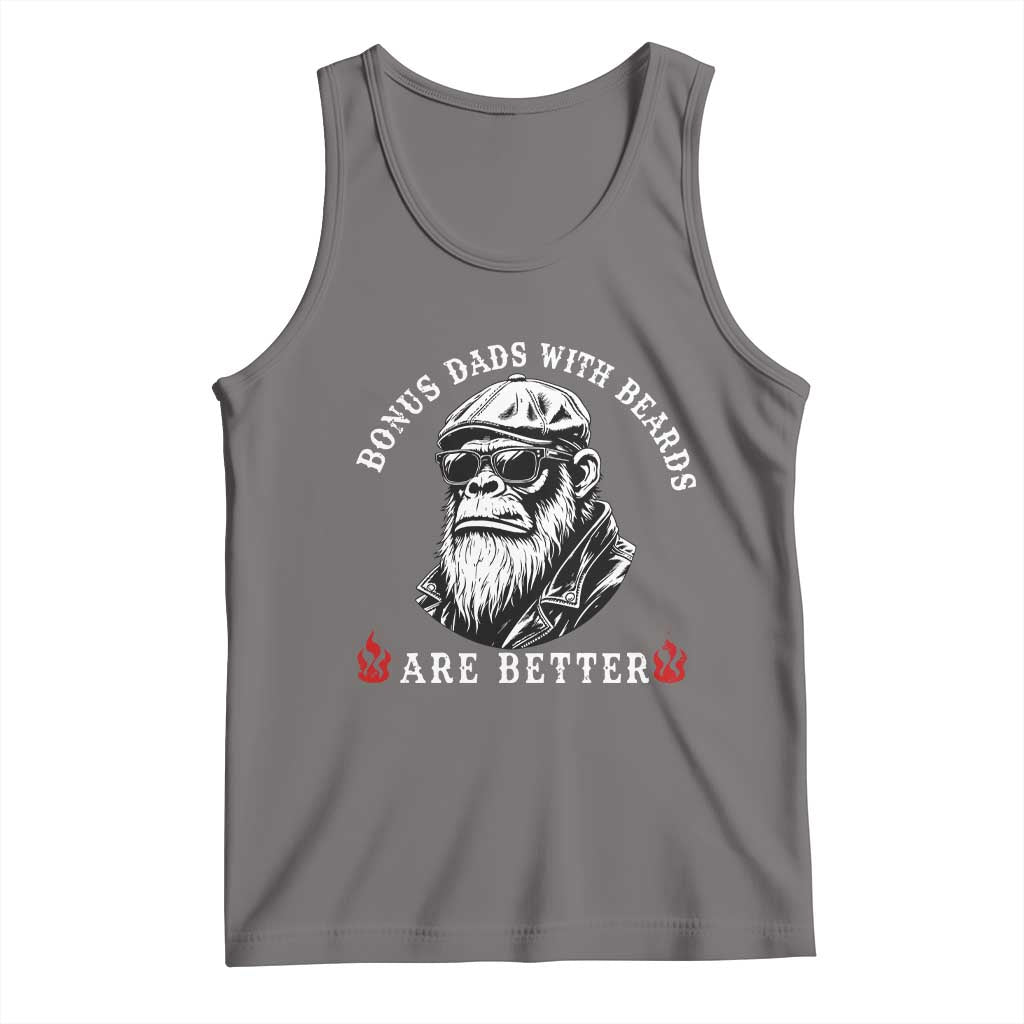 Bonus Dad Gifts Tank Top Retro Bigfoot Stepdad With Beards Are Better