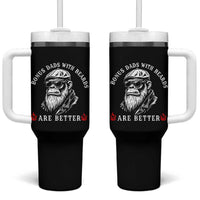 Bonus Dad Gifts Tumbler With Handle Retro Bigfoot Stepdad With Beards Are Better