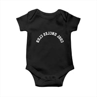 Cool Uncles Club Baby Onesie Gifts For Uncle Retro Upside Down Text