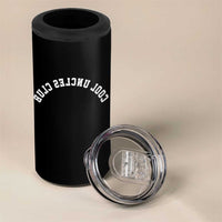 Cool Uncles Club 4 in 1 Can Cooler Tumbler Gifts For Uncle Retro Upside Down Text