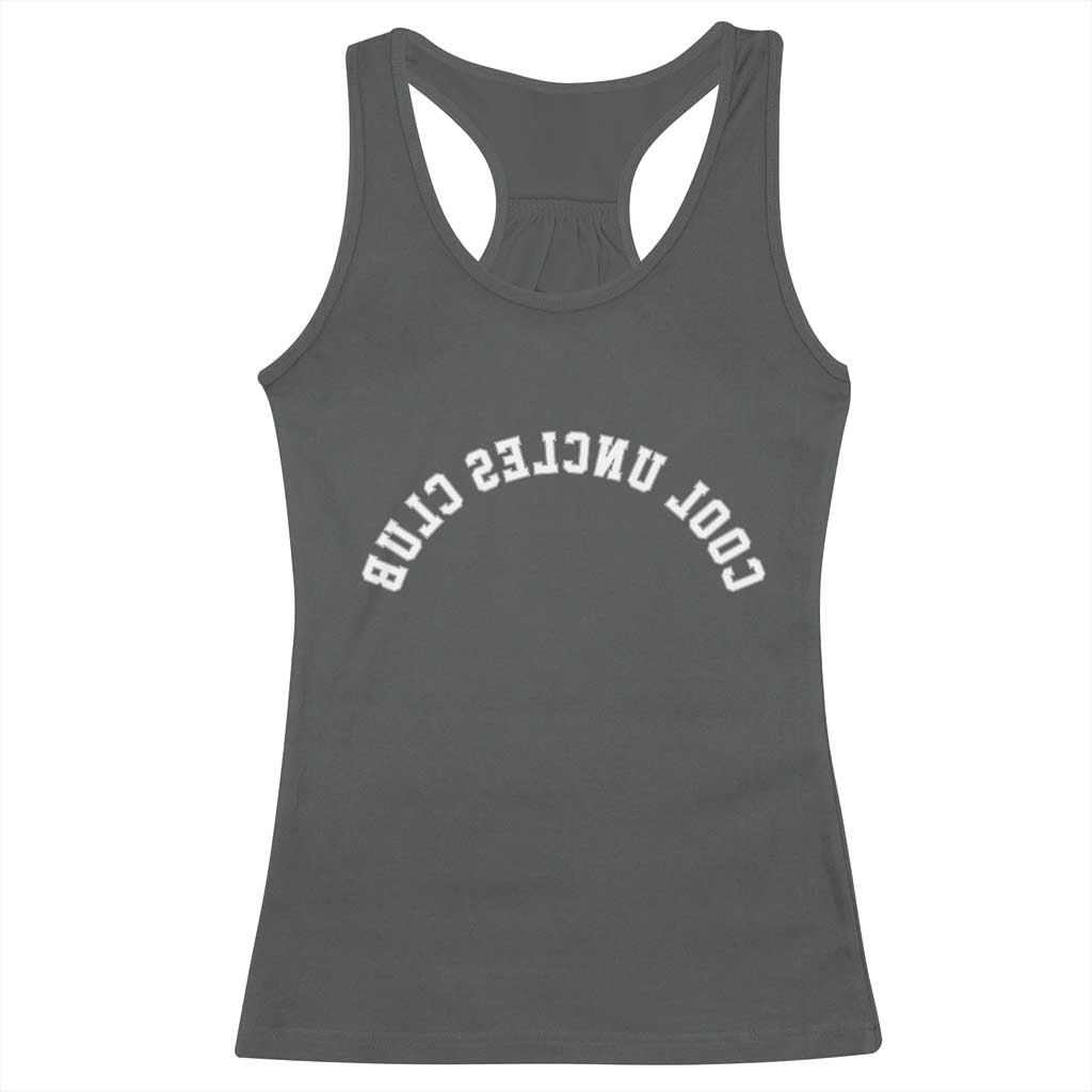 Cool Uncles Club Racerback Tank Top Gifts For Uncle Retro Upside Down Text