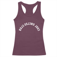 Cool Uncles Club Racerback Tank Top Gifts For Uncle Retro Upside Down Text