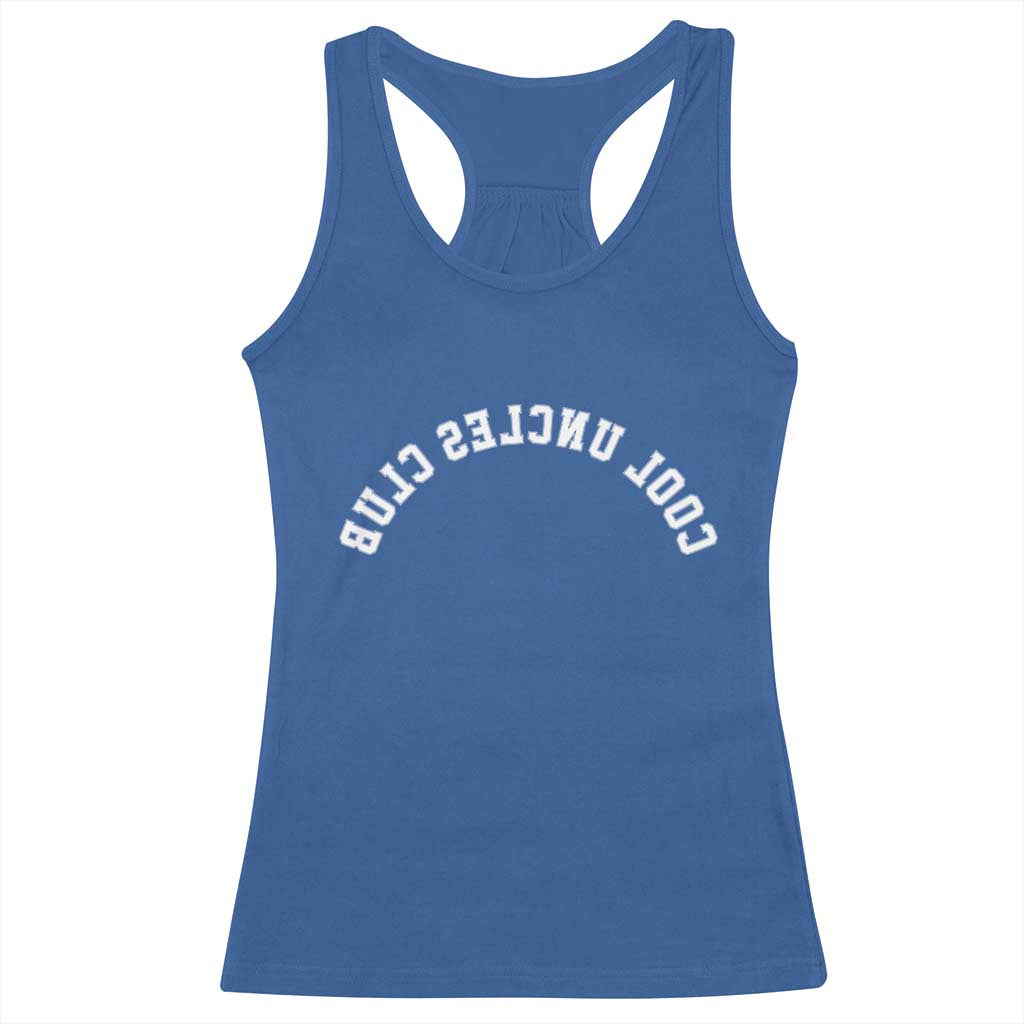 Cool Uncles Club Racerback Tank Top Gifts For Uncle Retro Upside Down Text
