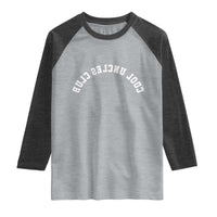 Cool Uncles Club Raglan Shirt Gifts For Uncle Retro Upside Down Text
