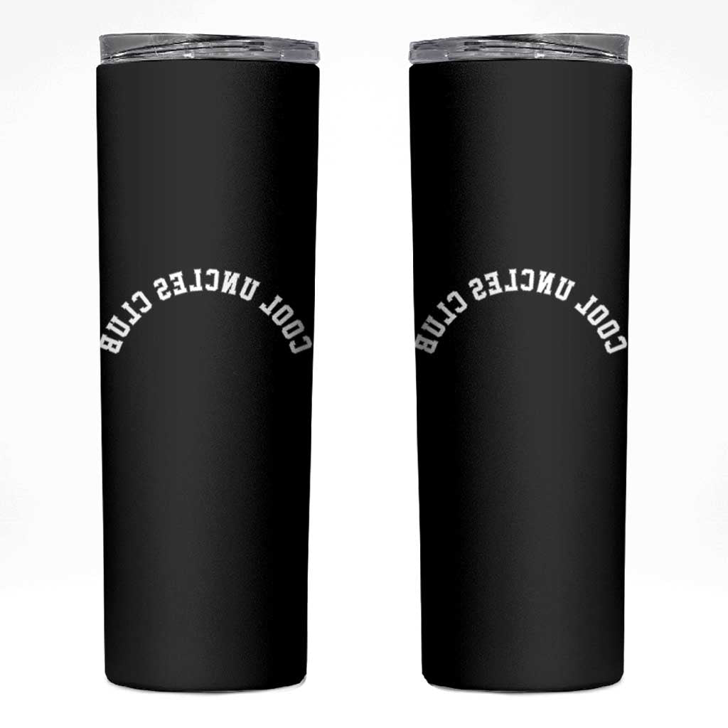 Cool Uncles Club Skinny Tumbler Gifts For Uncle Retro Upside Down Text